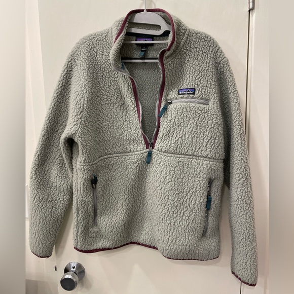 Patagonia Retropile Feather Gray Marsupial fleece pullover Medium - Picture 2 of 4